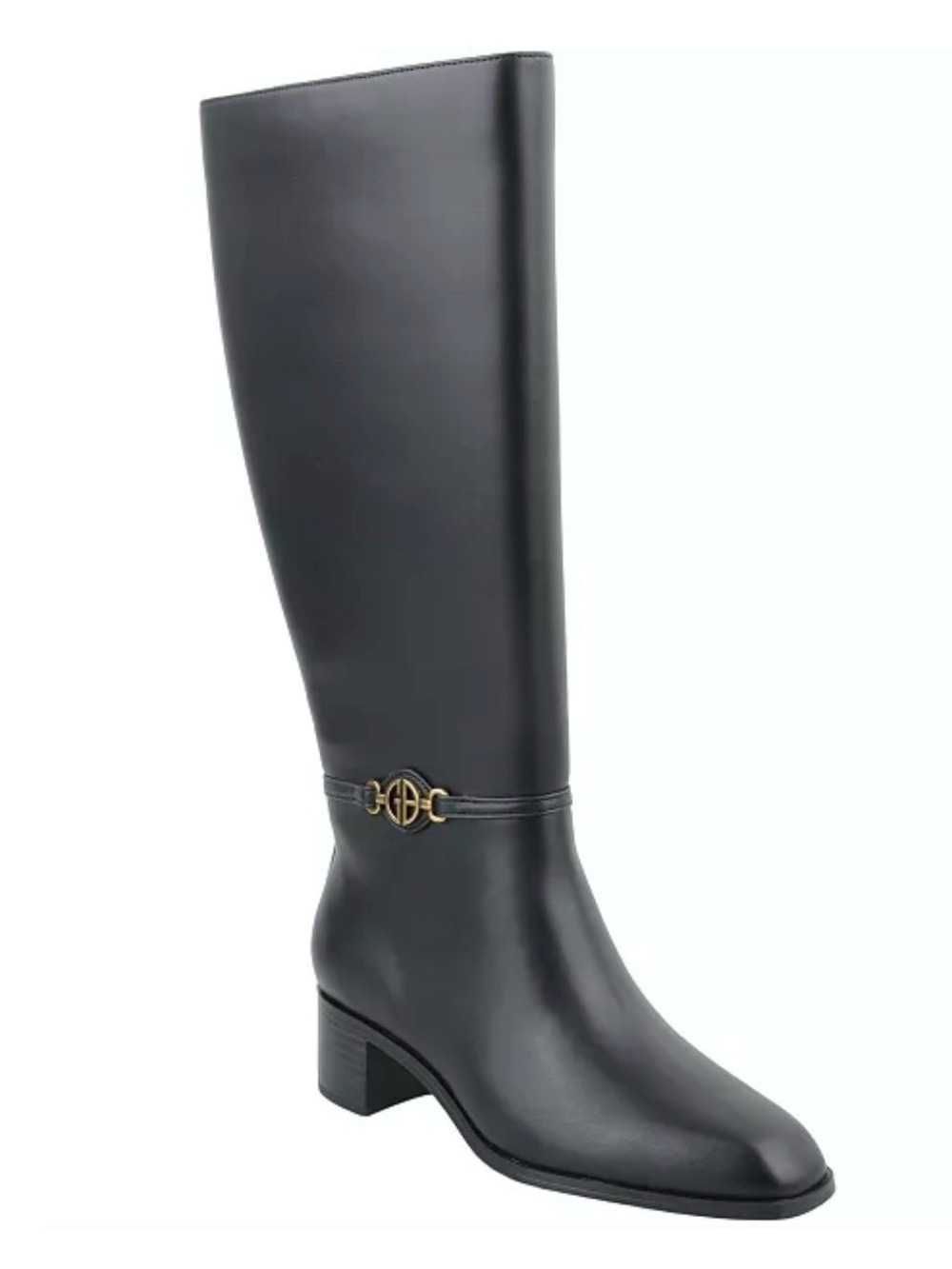 Giani Bernini Women's Shayyla Block Heel Knee High Boots Black - NWT
